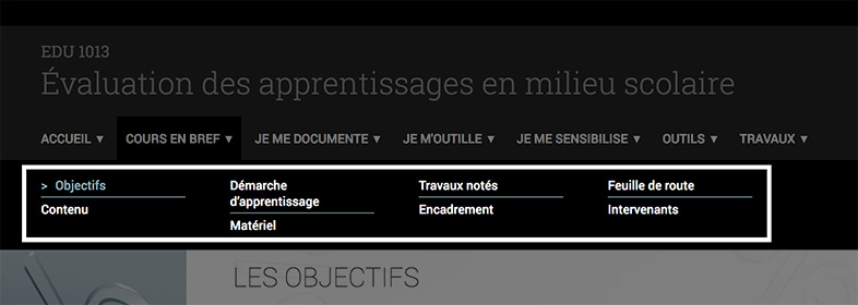 La zone de navigation